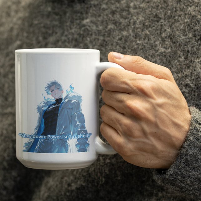 Powerful white hair Anime Guy  Coffee Mug (Creator Uploaded)