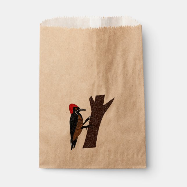 Powerful Woodpecker Favor Bag (Front)