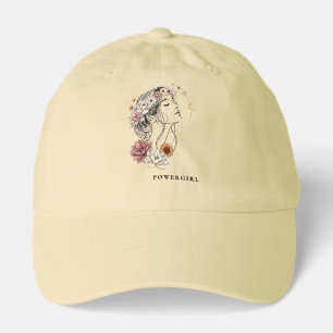 Powergirl – Floral Woman, Strength & Self-Lo Hat