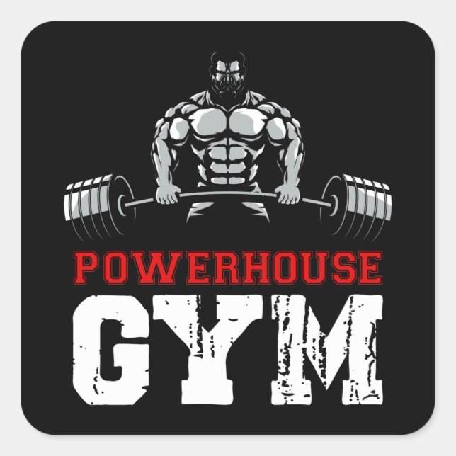Powerhouse Gym Square Sticker (Front)
