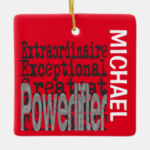 Powerlifter Extraordinaire CUSTOM Ceramic Ornament