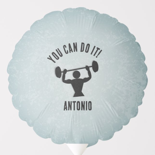 Powerlifter - Male Weight-lifting theme Motivation Balloon (Front)