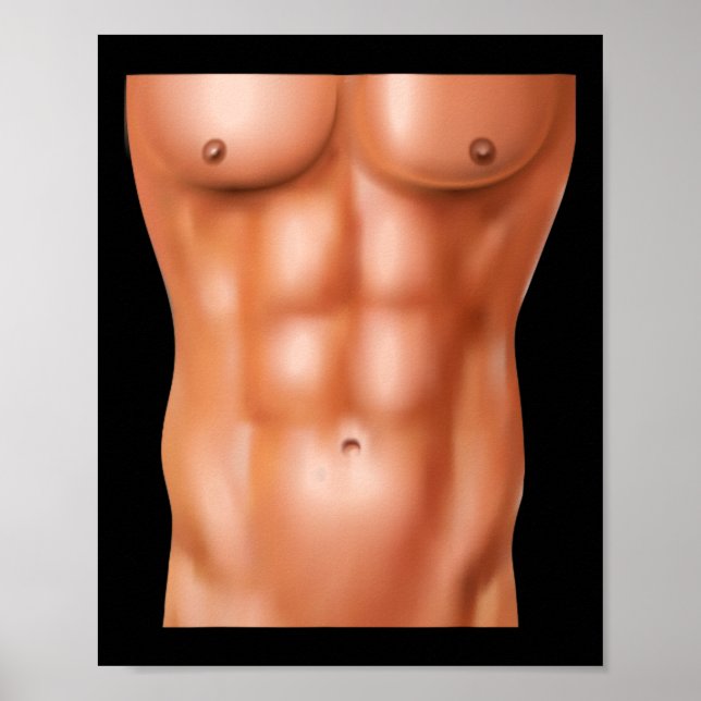 Powerlifting Bodybuilding Weight Training Six Pack Poster (Front)