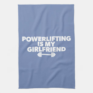 Powerlifting Is My Girlfriend Barbell Motivational Towel