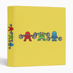 Powerlifting Kawaii - Squat, Bench Press, Deadlift 3 Ring Binder
