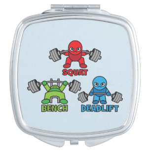 Powerlifting Kawaii - Squat, Bench Press, Deadlift Makeup Mirror