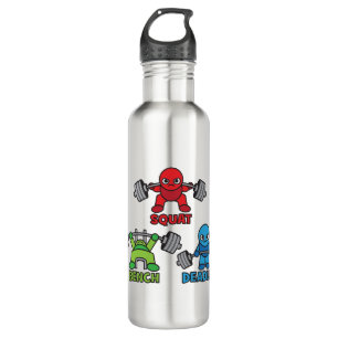 Powerlifting Kawaii - Squat, Bench Press, Deadlift Stainless Steel Water Bottle