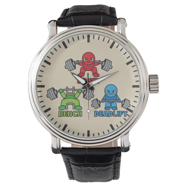 Powerlifting Kawaii - Squat, Bench Press, Deadlift Watch (Front)