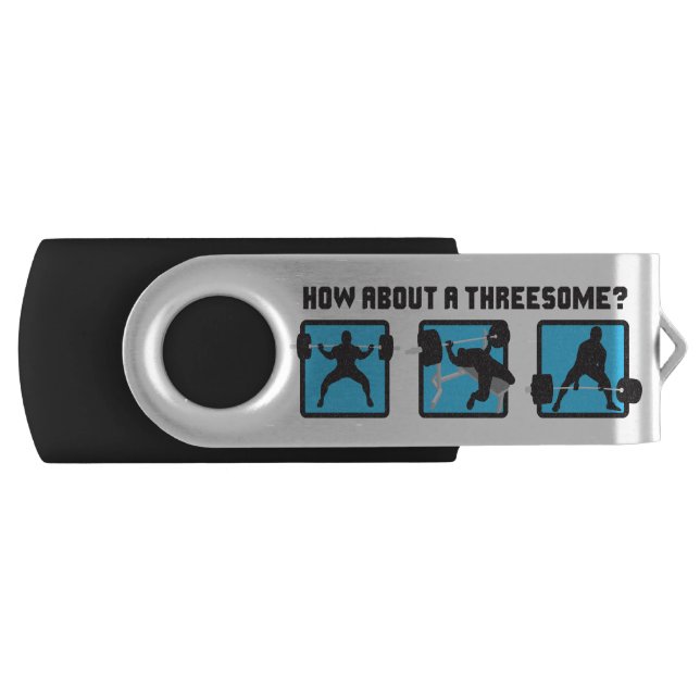Powerlifting Motivation - Squat, Bench, Deadlift Flash Drive (Front)