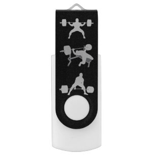 Powerlifting Motivation - Squat, Bench, Deadlift USB Flash Drive