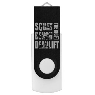 Powerlifting Motivation - Squat, Bench, Deadlift USB Flash Drive