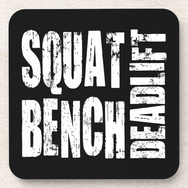 Powerlifting - Squat, Bench, Deadlift Drink Coaster (Front)