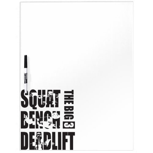 Powerlifting _ Squat Bench Deadlift Dry_Erase Board