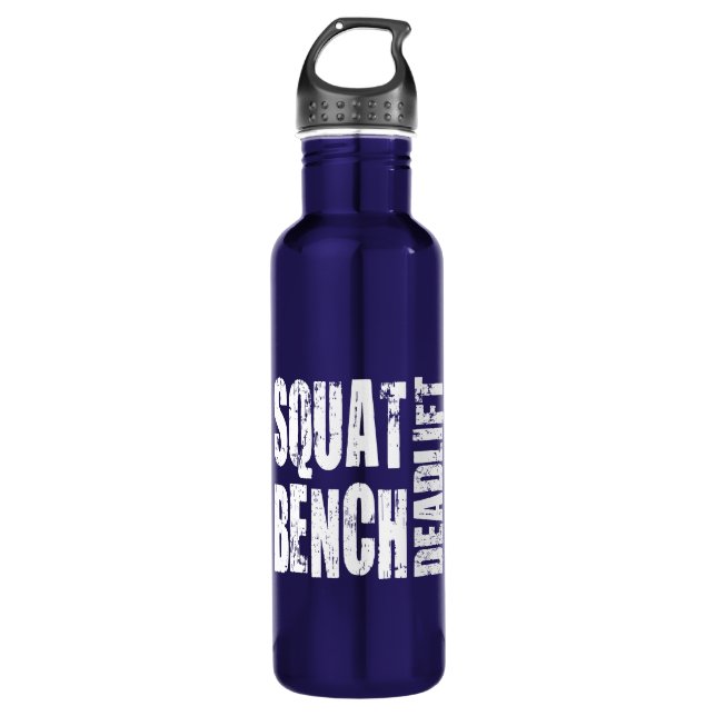 Powerlifting - Squat, Bench, Deadlift Stainless Steel Water Bottle (Front)
