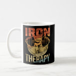 Powerlifting Strongman Iron Is My Therapy Coffee Mug