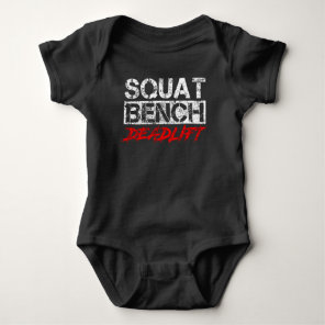 Powerlifting Workout Squat Bench Deadlift Sports Baby Bodysuit