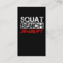 Powerlifting Workout Squat Bench Deadlift Sports Business Card