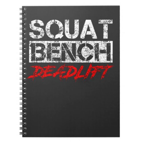 Powerlifting Workout Squat Bench Deadlift Sports Notebook