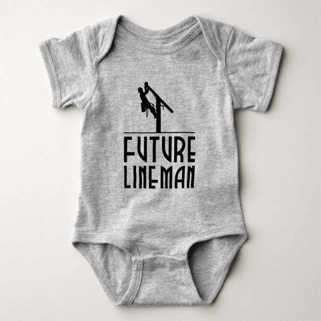 powerline worker Baby - Future lineman  Baby Bodysuit (Front)