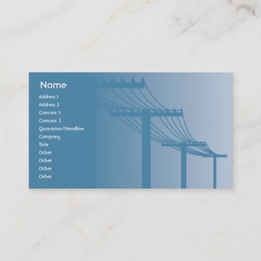 Customizable Powerlines - Business Business Card