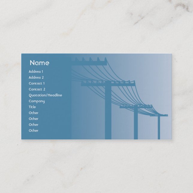 Powerlines - Business Business Card (Front)