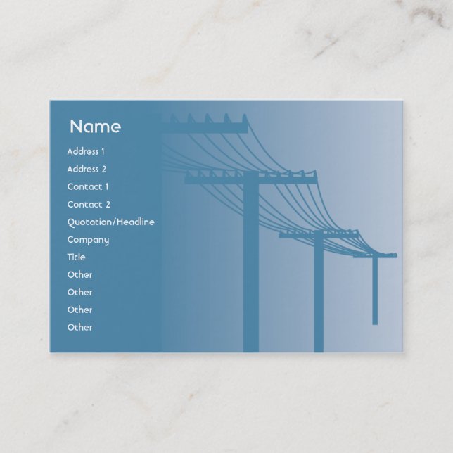 Powerlines - Chubby Business Card (Front)