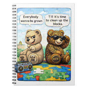 PowerOf3Brand “Little Visionary” Urban Puzzle Art Notebook