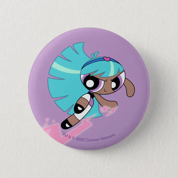 The Powerpuff Girls Off To Save The Day 1.25" Button ~ Officially Licensed ~ NEW 