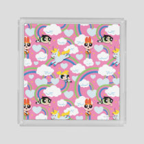 Powerpuff Girls & Donny Rainbow Pattern Acrylic Tray