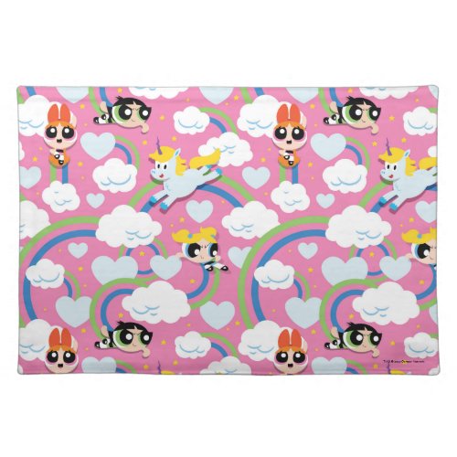 Powerpuff Girls  Donny Rainbow Pattern Cloth Placemat