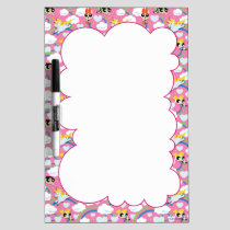Powerpuff Girls & Donny Rainbow Pattern Dry Erase Board