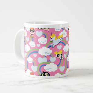 Powerpuff Girls & Donny Rainbow Pattern Giant Coffee Mug