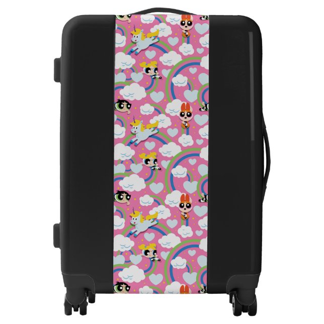 Powerpuff Girls & Donny Rainbow Pattern Luggage (Front)