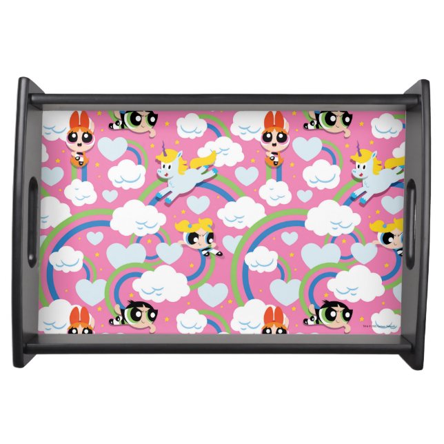 Powerpuff Girls & Donny Rainbow Pattern Serving Tray (Front)