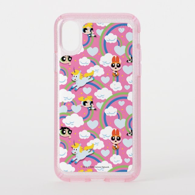 Powerpuff Girls & Donny Rainbow Pattern Speck iPhone XS Case (Front)