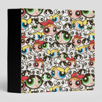 Powerpuff Girls Face Pattern 3 Ring Binder