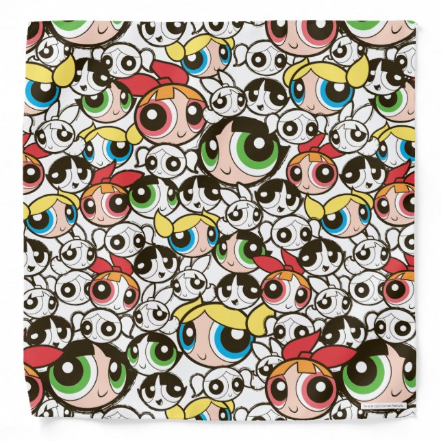 Powerpuff Girls Face Pattern Bandana (Front)