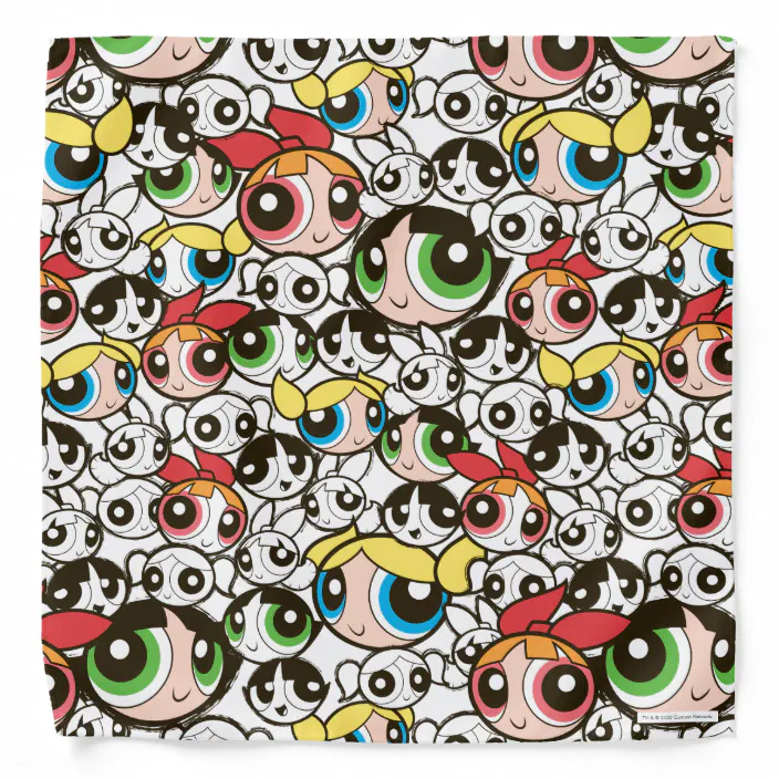 Powerpuff Girls Face Pattern Bandana Zazzle Com