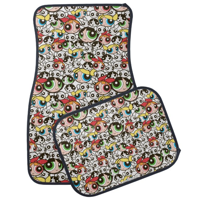 Powerpuff Girls Face Pattern Car Floor Mat (Set)