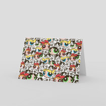 Powerpuff Girls Face Pattern Card