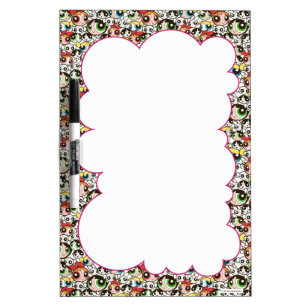 Powerpuff Girls Face Pattern Dry Erase Board
