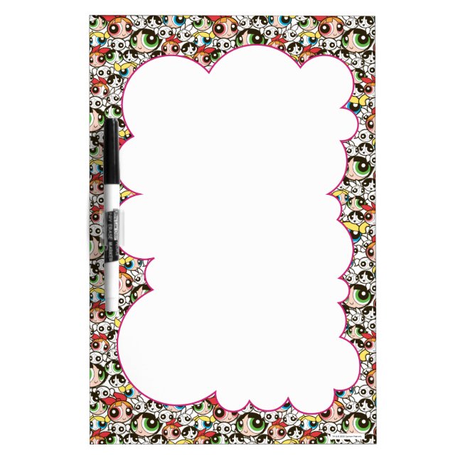 Powerpuff Girls Face Pattern Dry Erase Board (Front)