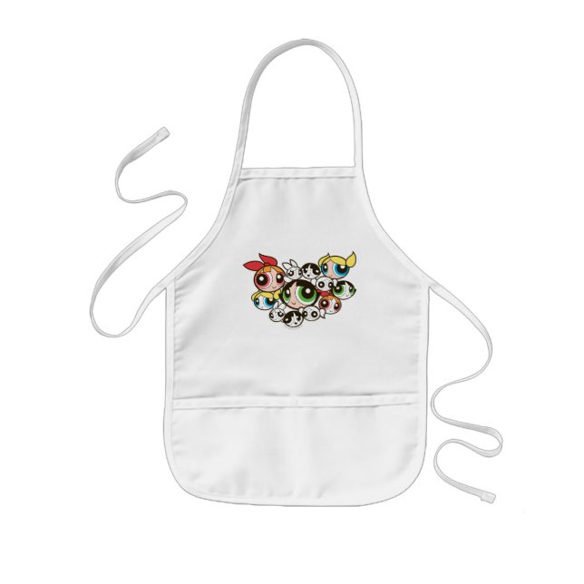 Powerpuff Girls Face Pattern Kids' Apron (Front)