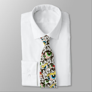 Powerpuff Girls Face Pattern Neck Tie