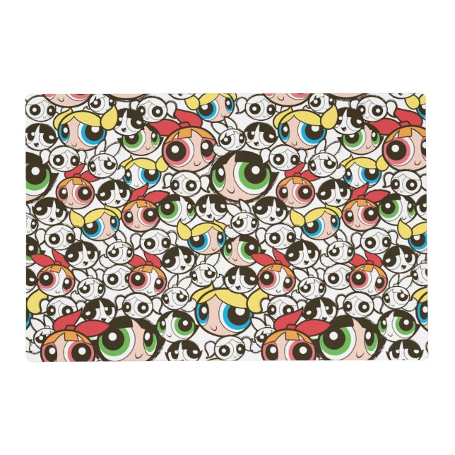Powerpuff Girls Face Pattern Placemat (Front)