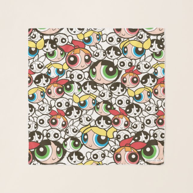 Powerpuff Girls Face Pattern Scarf (Front)