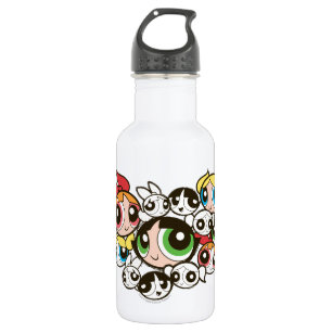 Powerpuff Girls Face Pattern Stainless Steel Water Bottle
