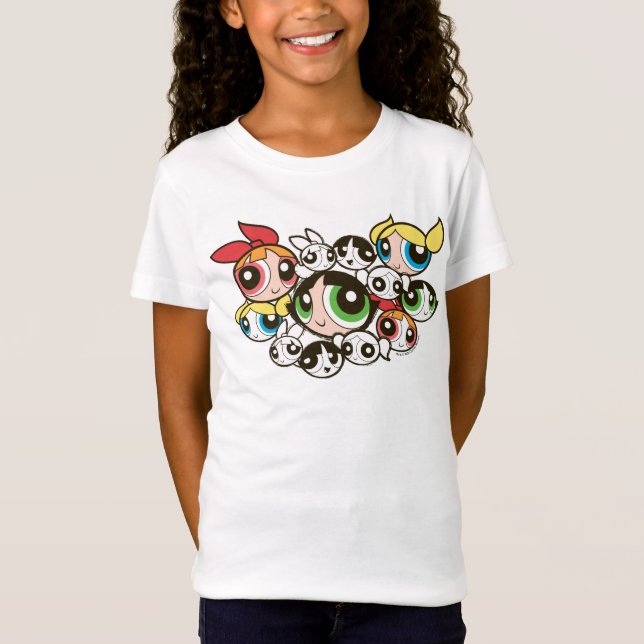 Powerpuff Girls Face Pattern T-Shirt (Front)