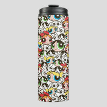 Powerpuff Girls Face Pattern Thermal Tumbler