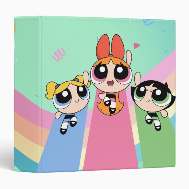 Powerpuff Girls Fly High 3 Ring Binder (Front/Spine)